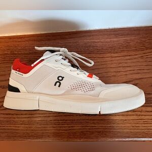 On casual tennis shoes